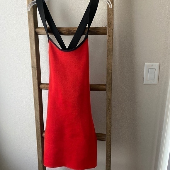 Forever 21 Dresses & Skirts - Forever 21 - red and black mini dress - cross back size M